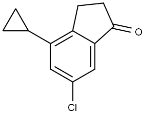 1H-Inden-1-one, 6-chloro-4-cyclopropyl-2,3-dihydro- Struktur