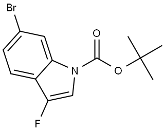 1H-Indole-1-carboxylic acid, 6-bromo-3-fluoro-, 1,1-dimethylethyl ester Struktur