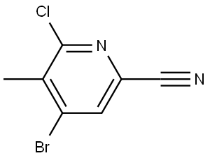 2-Pyridinecarbonitrile, 4-bromo-6-chloro-5-methyl- Struktur