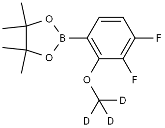 1,3,2-Dioxaborolane, 2-[3,4-difluoro-2-(methoxy-d3)phenyl]-4,4,5,5-tetramethyl- Struktur