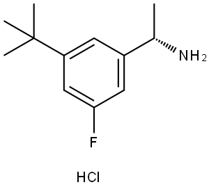 Benzenemethanamine, 3-(1,1-dimethylethyl)-5-fluoro-α-methyl-, hydrochloride (1:1), (αS)- Struktur