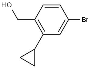 Benzenemethanol, 4-bromo-2-cyclopropyl- Struktur