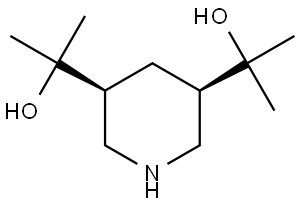 3,5-Piperidinedimethanol, α3,α3,α5,α5-tetramethyl-, (3R,5S)-rel- Struktur