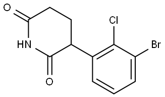 2,6-Piperidinedione, 3-(3-bromo-2-chlorophenyl)- Struktur