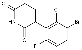 3-(3-Bromo-2-chloro-6-fluorophenyl)piperidine-2,6-dione Struktur