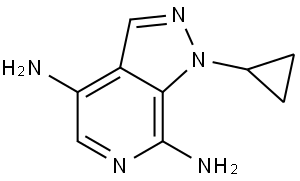 1H-Pyrazolo[3,4-c]pyridine-4,7-diamine, 1-cyclopropyl- Struktur