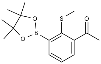 Ethanone, 1-[2-(methylthio)-3-(4,4,5,5-tetramethyl-1,3,2-dioxaborolan-2-yl)phenyl]- Struktur