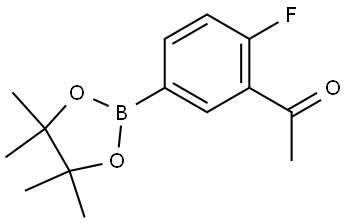 Ethanone, 1-[2-fluoro-5-(4,4,5,5-tetramethyl-1,3,2-dioxaborolan-2-yl)phenyl]- Struktur