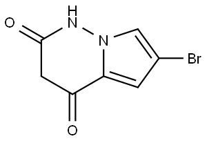 Pyrrolo[1,2-b]pyridazine-2,4(1H,3H)-dione, 6-bromo- Struktur