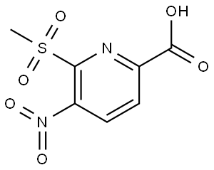 6-(Methylsulfonyl)-5-nitropicolinic acid Struktur