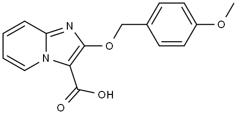 Imidazo[1,2-a]pyridine-3-carboxylic acid, 2-[(4-methoxyphenyl)methoxy]- Struktur