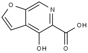 Furo[2,3-c]pyridine-5-carboxylic acid, 4-hydroxy- Struktur