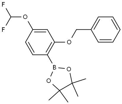 1,3,2-Dioxaborolane, 2-[4-(difluoromethoxy)-2-(phenylmethoxy)phenyl]-4,4,5,5-tetramethyl- Struktur