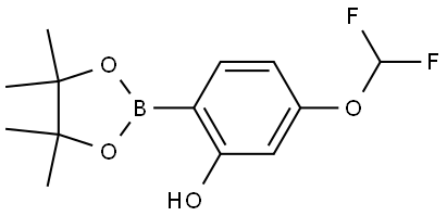 Phenol, 5-(difluoromethoxy)-2-(4,4,5,5-tetramethyl-1,3,2-dioxaborolan-2-yl)- Struktur