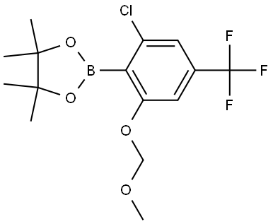 1,3,2-Dioxaborolane, 2-[2-chloro-6-(methoxymethoxy)-4-(trifluoromethyl)phenyl]-4,4,5,5-tetramethyl- Struktur