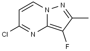 Pyrazolo[1,5-a]pyrimidine, 5-chloro-3-fluoro-2-methyl- Struktur