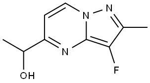 Pyrazolo[1,5-a]pyrimidine-5-methanol, 3-fluoro-α,2-dimethyl- Struktur