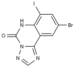 [1,2,4]Triazolo[1,5-c]quinazolin-5(6H)-one, 9-bromo-7-iodo- Struktur