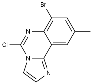 Imidazo[1,2-c]quinazoline, 7-bromo-5-chloro-9-methyl- Struktur