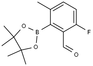 Benzaldehyde, 6-fluoro-3-methyl-2-(4,4,5,5-tetramethyl-1,3,2-dioxaborolan-2-yl)- Struktur