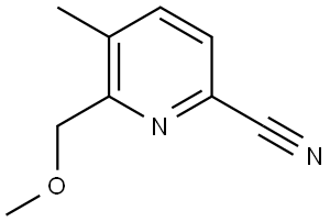 2-Pyridinecarbonitrile, 6-(methoxymethyl)-5-methyl- Struktur