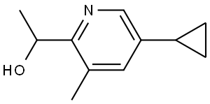 2-Pyridinemethanol, 5-cyclopropyl-α,3-dimethyl- Struktur