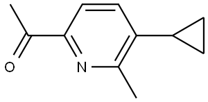 Ethanone, 1-(5-cyclopropyl-6-methyl-2-pyridinyl)- Struktur