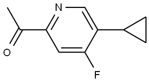 Ethanone, 1-(5-cyclopropyl-4-fluoro-2-pyridinyl)- Struktur