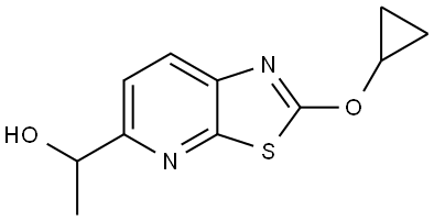 Thiazolo[5,4-b]pyridine-5-methanol, 2-(cyclopropyloxy)-α-methyl- Struktur