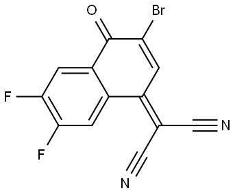 Propanedinitrile, 2-(3-bromo-6,7-difluoro-4-oxo-1(4H)-naphthalenylidene)- Struktur