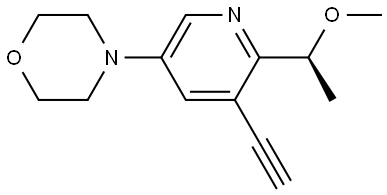 4-[5-ethynyl-6-[(1S)-1-methoxyethyl]-3-pyridyl]morpholine Struktur