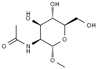 methyl 2-acetamido-2-deoxy-α-D-mannopyranoside Struktur