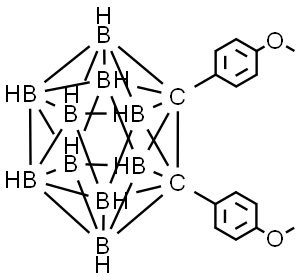 1,2-Bis-(4-methoxyphenyl)-o-carborane Struktur