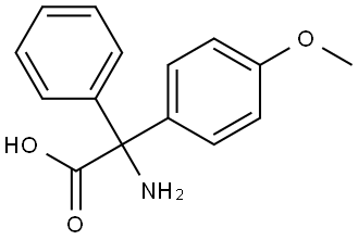 Benzeneacetic acid, α-amino-4-methoxy-α-phenyl- Struktur