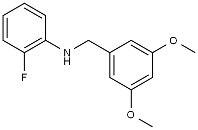 Benzenemethanamine, N-(2-fluorophenyl)-3,5-dimethoxy- Struktur