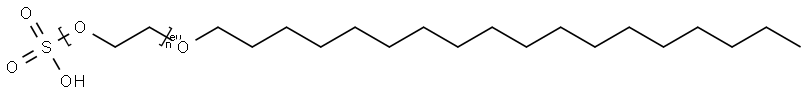 Polyethylene glycol octadecyl ether sulfuric acid Struktur