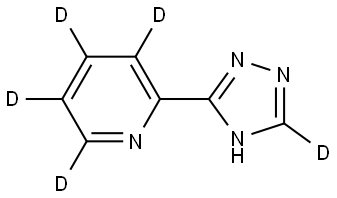 2-(4H-1,2,4-triazol-3-yl-5-d)pyridine-3,4,5,6-d4 Struktur