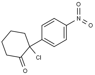 2-Chlor-2-(p-nitrophenyl)cyclohexanon Struktur