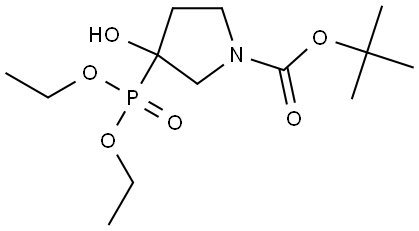 1-Boc-3-(diethoxyphosphinyl)-3-hydroxypyrrolidine Struktur