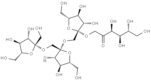 D-Fructose, O-β-D-fructofuranosyl-(2→1)-O-β-D-fructofuranosyl-(2→1)-O-β-D-fructofuranosyl-(2→1)- Struktur