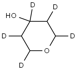 tetrahydro-2H-pyran-2,3,4,5,6-d5-4-ol Struktur