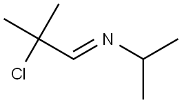 2-Propanamine, N-(2-chloro-2-methylpropylidene)-, [N(E)]- Struktur