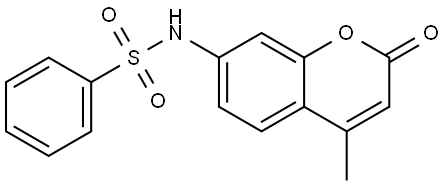 Benzenesulfonamide, N-(4-methyl-2-oxo-2H-1-benzopyran-7-yl)- Struktur