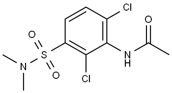 N-(2,6-dichloro-3-(N,N-dimethylsulfamoyl)phenyl)acetamide Struktur