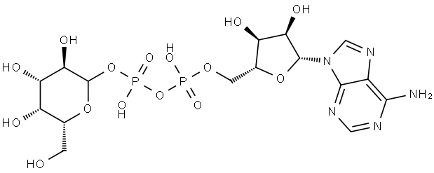 Adenosine 5'-(trihydrogen diphosphate), P'-D-galactopyranosyl ester Struktur