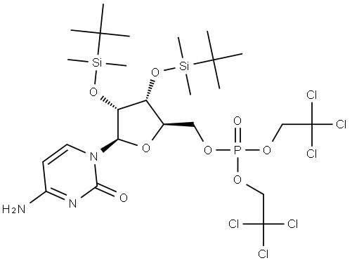 5'-Cytidylic acid, 2',3'-bis-O-[(1,1-dimethylethyl)dimethylsilyl]-, bis(2,2,2-trichloroethyl) ester (9CI)