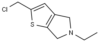 2-(chloromethyl)-5-ethyl-5,6-dihydro-4H-thieno[2,3-c]pyrrole Struktur