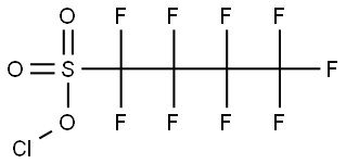 1-Butanesulfonic acid, 1,1,2,2,3,3,4,4,4-nonafluoro-, anhydride with hypochlorous acid Struktur