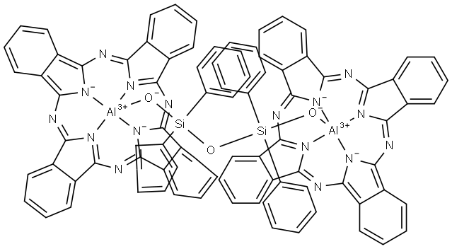 Aluminum, bis29H,31H-phthalocyaninato(2-)-.kappa.N29,.kappa.N30,.kappa.N31,.kappa.N32.mu.-1,1,3,3-tetraphenyl-1,3-disiloxanediolato(2-)-.kappa.O1:.kappa.O3di- Struktur