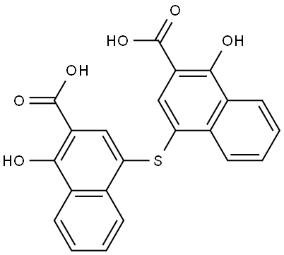 2-Naphthoic acid, 4,4'-thiobis[1-hydroxy- (4CI) Struktur